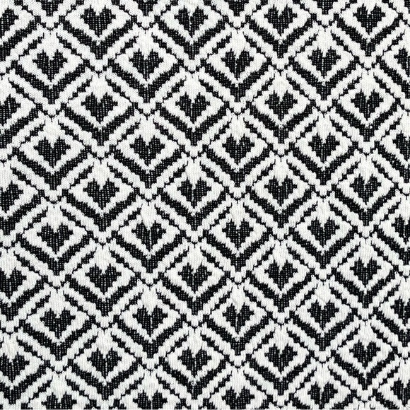 LOFT Ann Taylor Jacquard Mini Dress Flounce Swing Long Sleeve V-Neck Ruffle Hem - Picture 8 of 11